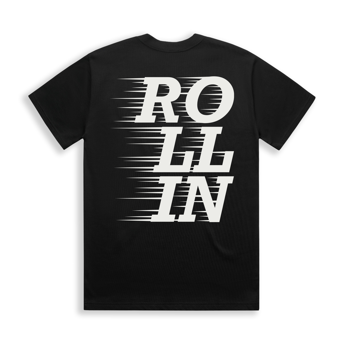 ROLLIN STACKED HEAVY TEE [BLACK]