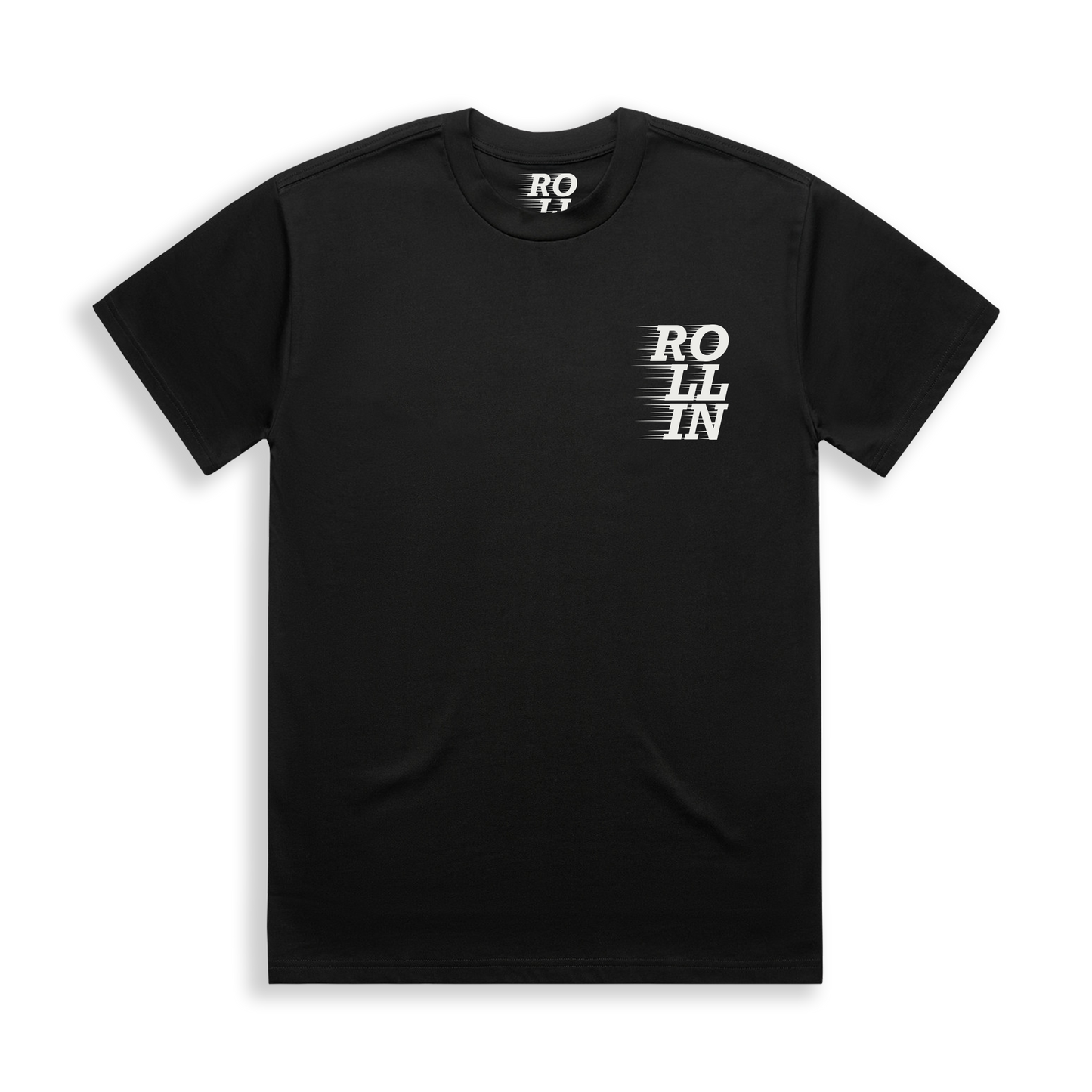 ROLLIN STACKED HEAVY TEE [BLACK]