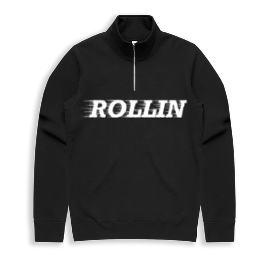 ROLLIN MOTION QUARTER ZIP [BLACK]