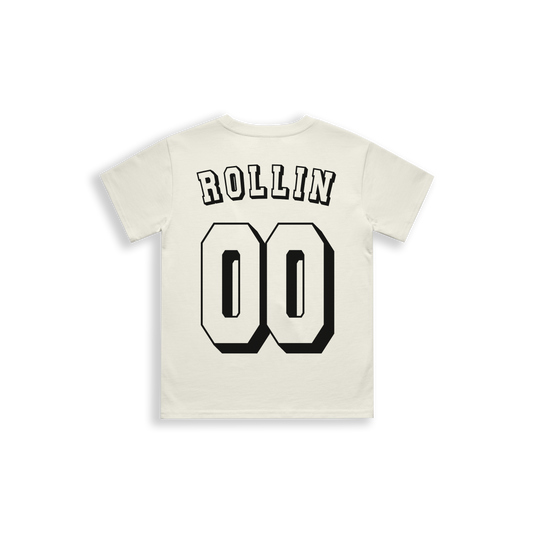 ROLLIN CUSTOM NUMBER KIDS TEE [ECRU]
