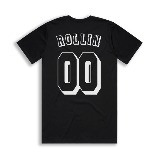 ROLLIN CUSTOM NUMBER TEE [BLACK]
