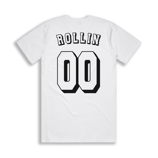 ROLLIN CUSTOM NUMBER TEE [WHITE]